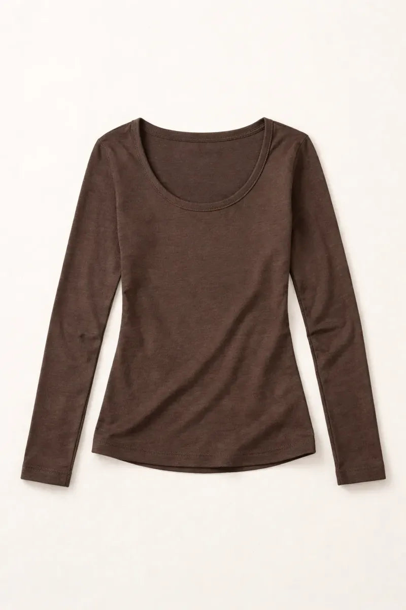 Remera Basica Manga Larga Morley Viscosa