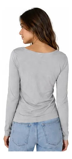Remera Basica Manga Larga Morley Viscosa